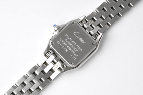 PANTHERE DE CARTIE 22MM QUARTZ STEEL WHITE DIAL
