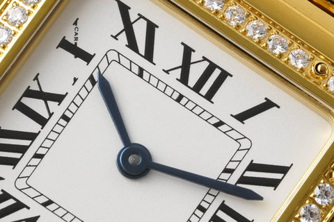 PANTHERE 27MM GOLD CASE DIAMOND BEZEL WHITE DIAL