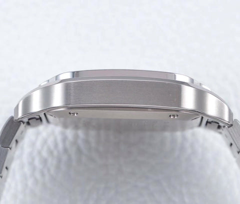 SANTOS LADY 35.1MM AUTOMATIC SILVER DIAMOND BEZEL