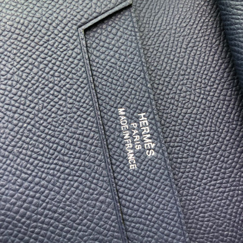 BEARN COMPACT WALLET 12 IN PRUSSIAN BLUE EPSOM LEATHER