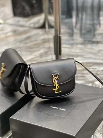 KAIA SMALL 18 HANDBAG IN BLACK CALFSKIN