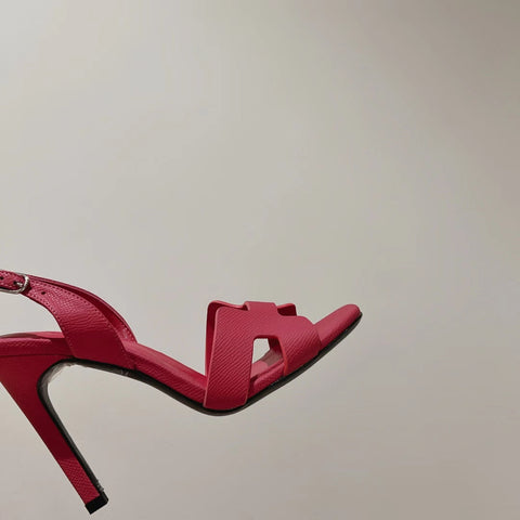 HOLY 105 SANDAL IN BRIGHT PINK GRAINED CALFSKIN