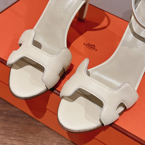 PREMIERE 105 SANDAL IN WHITE CREAM GRAINED CALFSKIN