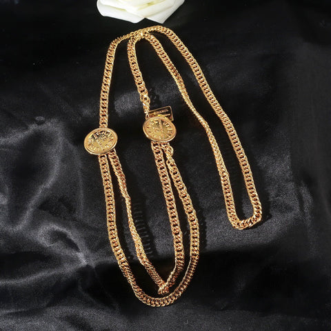 CHANEL 25S CHAIN BELT IN GOLD METALLIC 614473