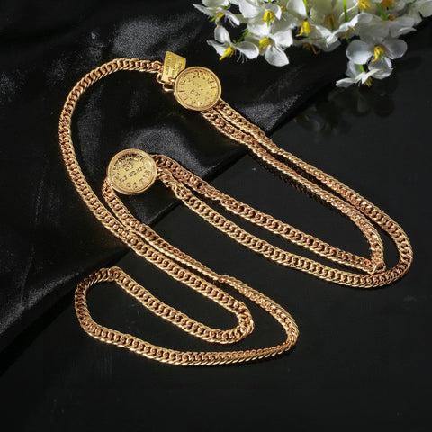 CHANEL 25S CHAIN BELT IN GOLD METALLIC 614473