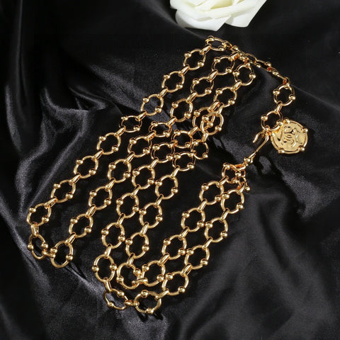 CHANEL 25S CHAIN BELT IN GOLD METAL 615891