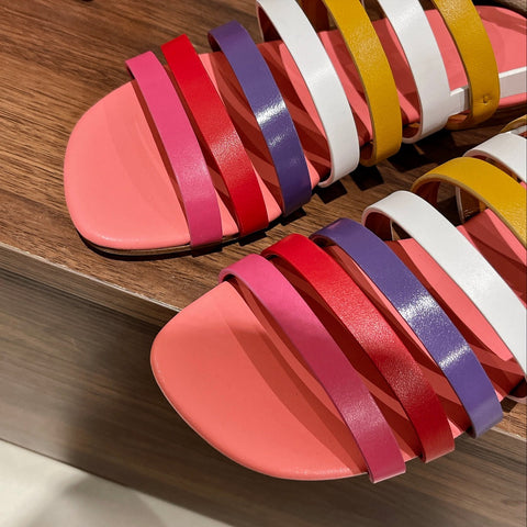 EPHESE SANDAL MULTI-COLOR CALFSKIN