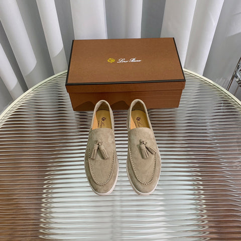 LP SUMMER WALK TASSELS LOAFERS KHAKI SUEDE