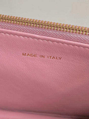 MISS CARO 17 CHAIN BAG IN HOT PINK LAMBSKIN