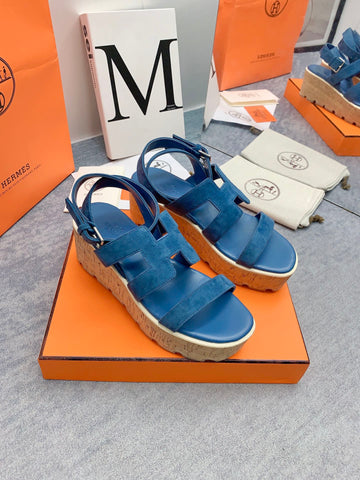 HAVANE 30 SANDAL IN CLASSIC BLUE SUEDE
