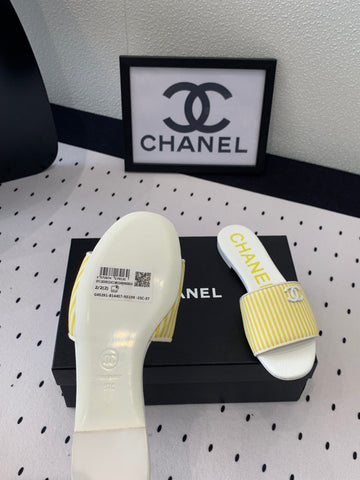 MULES yellow LAMBSKIN
