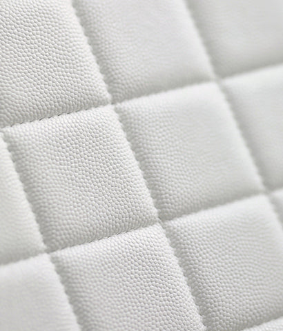 CHANEL 25S FLAP BAG 21 CM IN WHITE LAMBSKIN WITH GOLD HARDWARE