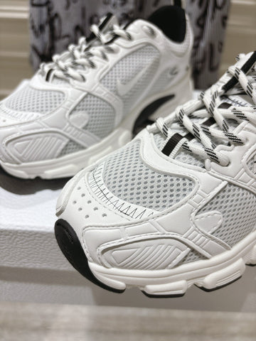 DIOR 25S CHRONO SNEAKER 45MM IN MESH WITH WHITE AND BLACK CALFSKIN