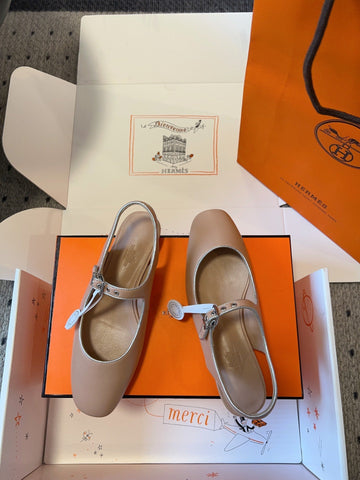 KLEO SLINGBACK IN CREPE PINK CALFSKIN