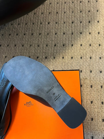 ILOT 55 MM SANDAL IN BLACK CALFSKIN