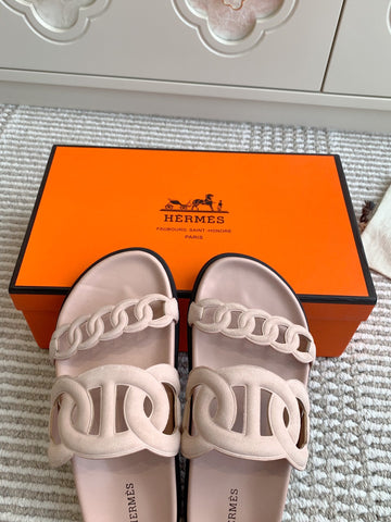 HM 26S EXTRA SANDAL IN LIGHT PINK CALFSKIN AND SUEDE