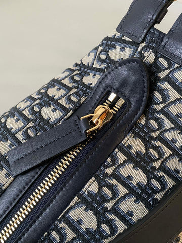 LARGE D-JOURNEY SHOULDER BAG 33 IN BLACK MONOGRAM OBLIQUE JACQUARD