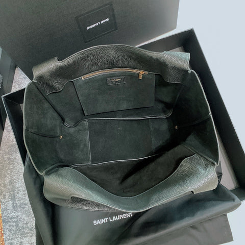 LE 5 À 7 BEA IN GRAINED LEATHER BLACK