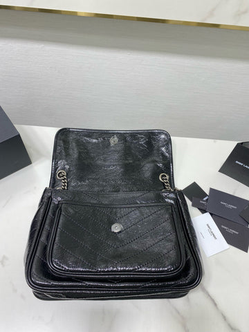 MEDIUM NIKI 28 IN BLACK CALFSKIN CHAIN BAG High-end