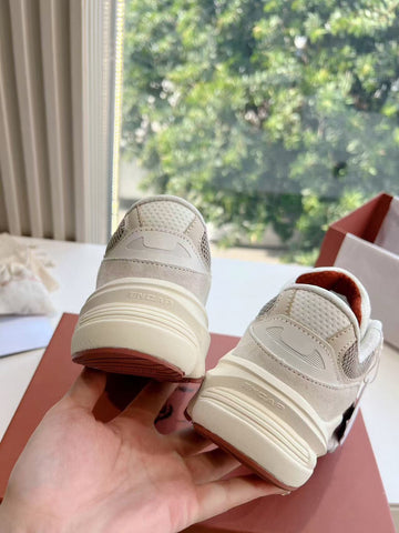 LP&NB CLASSIC BISCUIT SNEAKERS WHITE SUEDE