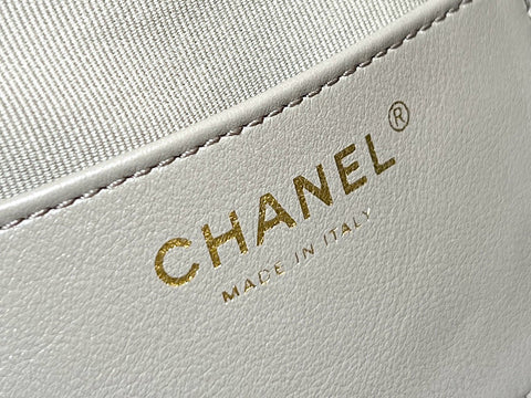 CC 25 HANDBAG IN GREY 30 SUEDE GOLD HARDWARE