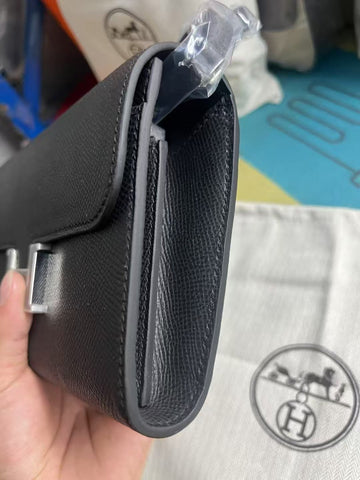 CONSTANCE SHOULDER BAG  IN BLACK CALFSKIN