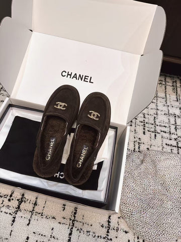 SLINGBACK LOAFER IN BROWN SUEDE AND SHEARLING