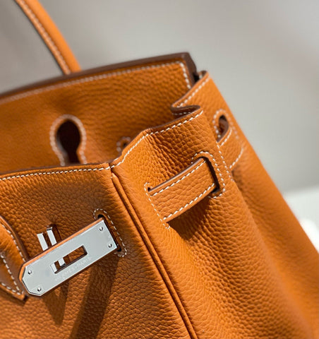 HM BIRKIN 30CM BROWN TOGO LEATHER SILVER HARDWARE