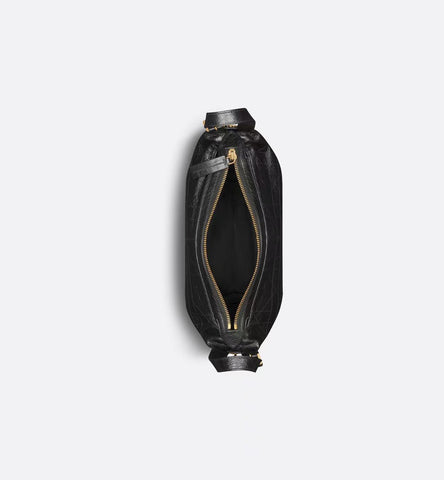 CD SHOULDER BAG 25 IN BLACK CALFSKIN GOLD HARDWARE TP2