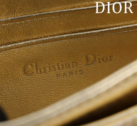 CD BAG 21 IN GOLD CALFSKIN WITH GOLD HARDWARE