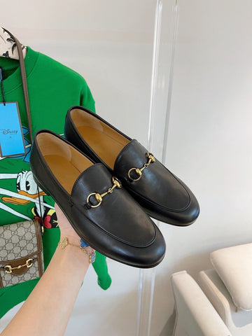 GG LOAFERS MULES BLACK BROWN SOLE