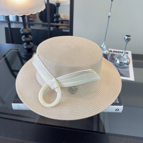 CHANEL 26S STRAW BOATER HAT 335887