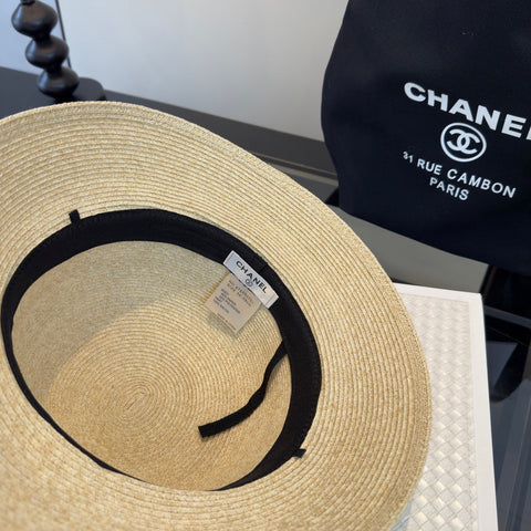 CHANEL 26S RAFFIA BUCKET HAT 338041