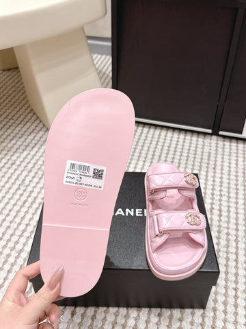 CHANEL 26S SANDALS IN LIGHT PINK CALFSKIN