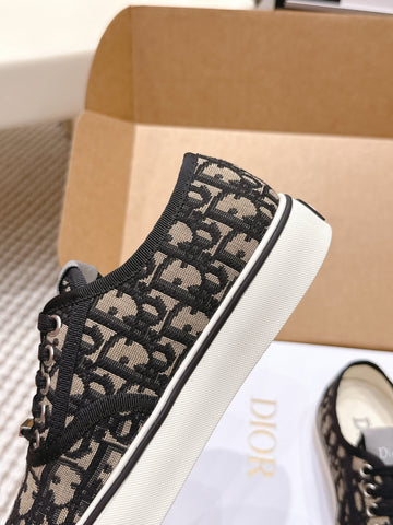 DIOR 26S SALTWIND SNEAKER IN BROWN BLACK FABRIC