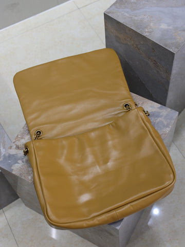 YSL 25S LARGE JAMIE 43 IN DARK GOLDENROD LAMBSKIN GOLD HARDWARE