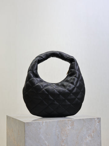 YSL 25S ICARE BABY 17 IN BLACK QUILTED CALFSKIN GOLD HARDWARE