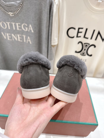 LP 25S SUMMER CHARMS WALK LOAFERS IN LIGHT CHARCOAL SUEDE AND FLEECE