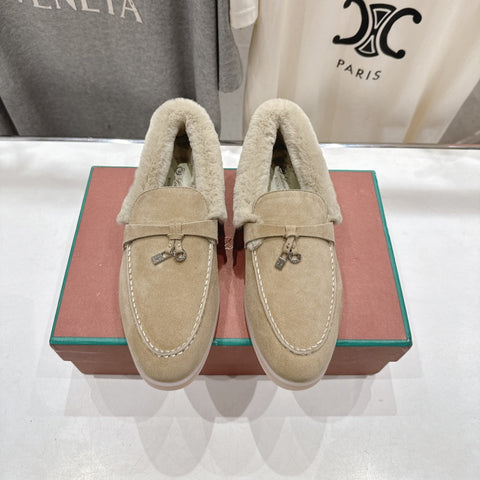 LP 25S SUMMER CHARMS WALK LOAFERS IN WARM GREY SUEDE AND FLEECE