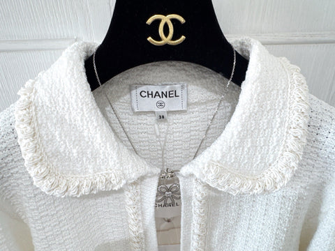 CC 25P Cardigan White Tweed 226821