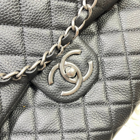 CHANEL 26S FLAP BAG 46 IN BLACK CAVIAR CALFSKIN