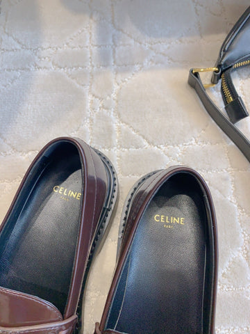 CHANEL 25S ARC DE TRIOMPHE LOAFERS IN ROSEWOOD CALFSKIN GOLD HARDWARE