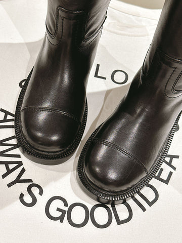 CC HIGH BOOTS BLACK CALFSKIN