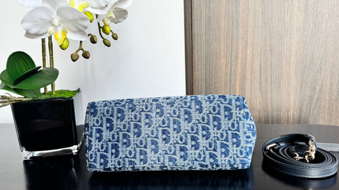 TRAVEL NOMAD POUCH 22 IN BLUE MONOGRAM OBLIQUE JACQUARD