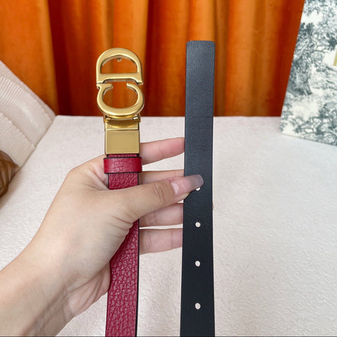 DIOR 25S BELT 20 MM IN RED CALFSKIN 563226