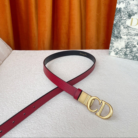 DIOR 25S BELT 20 MM IN RED CALFSKIN 563226