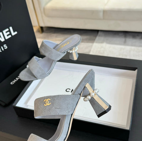 High Heels Lambskin Gray