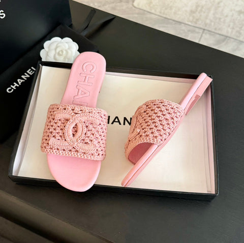 Slippers Light Pink Lambskin