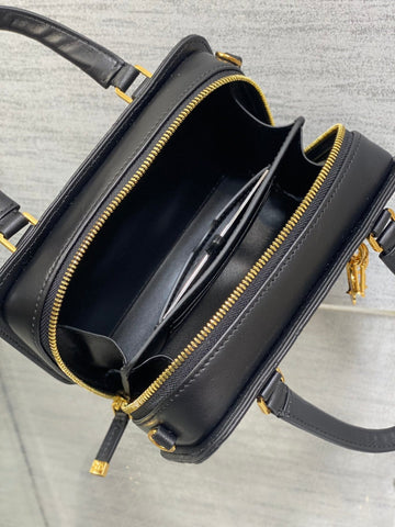 MINI GROOVE BAG 20 IN BLACK MACROCANNAGE LAMBSKIN 226487