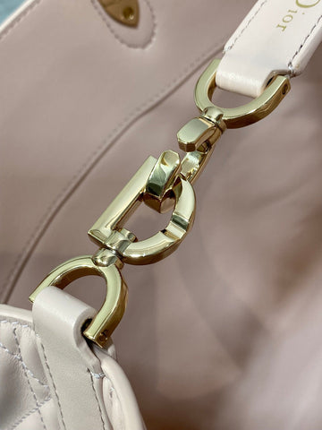 DIOR 25S ALWAYS BAG 22 IN LIGHT PINK MACROCANNAGE CALFSKIN GOLD HARDWARE